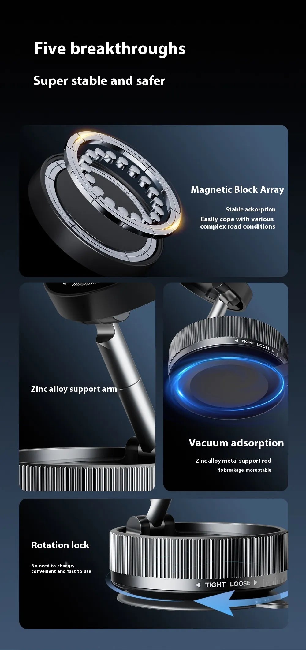 Vacuum Magnetic Phone Holder