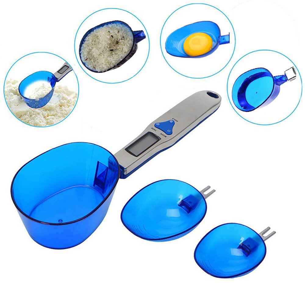 Digital Kitchen Scale Electronic Food Scale with 3 Measuring Spoons for Portioning Milk Tea Flour Spices Medicine 500gram/0.1gram