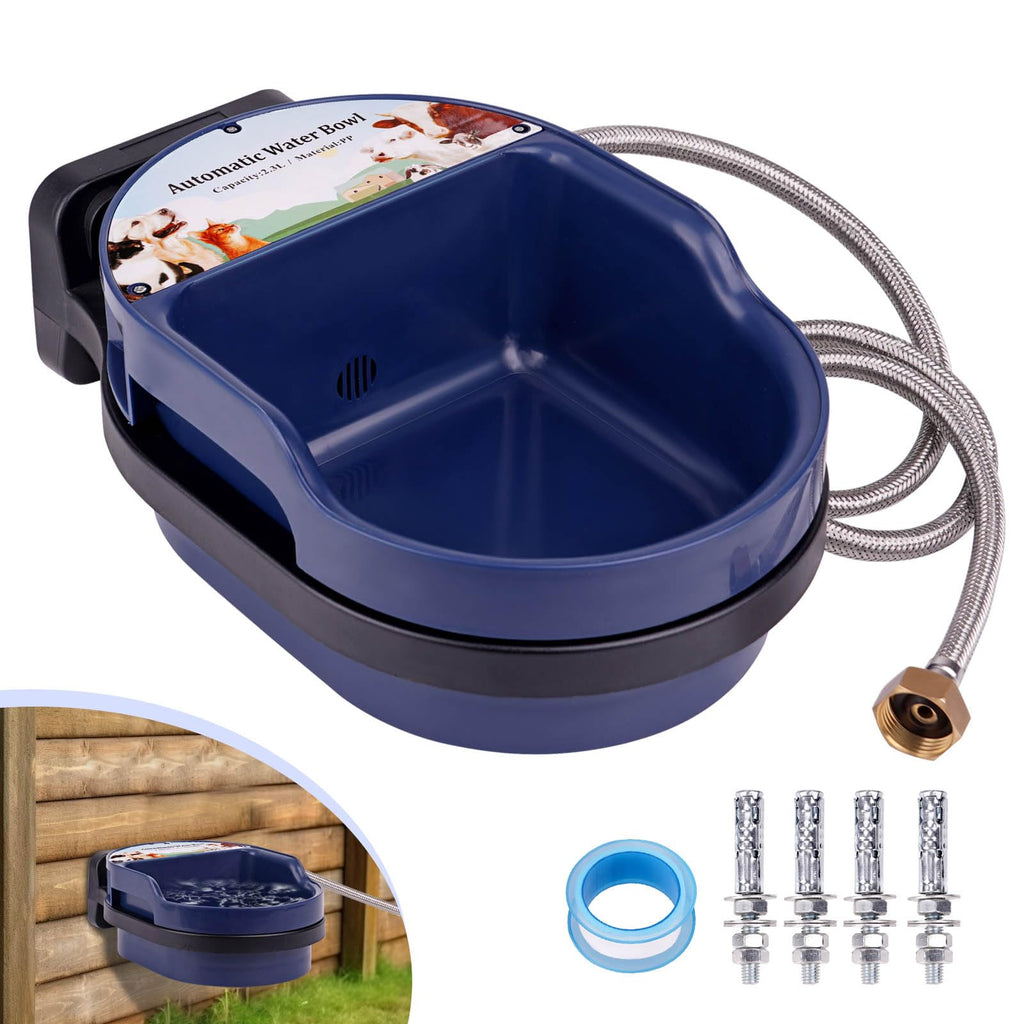 ZHEQOGZH Automatic Dog Water Bowl Dispenser Wall Mounted and Freestanding 2L Automatic Dog Water Feeder with Hose for Outdoor and Indoor Use Automatic Pet Waterer for Dogs and Cats Bird Chicken