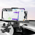 DMJWAN Car Phone Holder 360 Degree Rotatable - Dashboard Mobile Phone Holder Car Clip Holder Car Phone Mount Suitable for 4 to 7 inch Smartphones