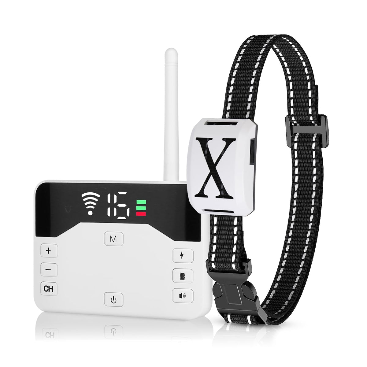 Moclever Wireless Electric Fence for Dogs 2-in-1 Electric Dog Fence & Remote Training Collar Pet Containment System Adjustable Vibration & Shock IPX6 Waterproof Shock Collar for Small Medium Large