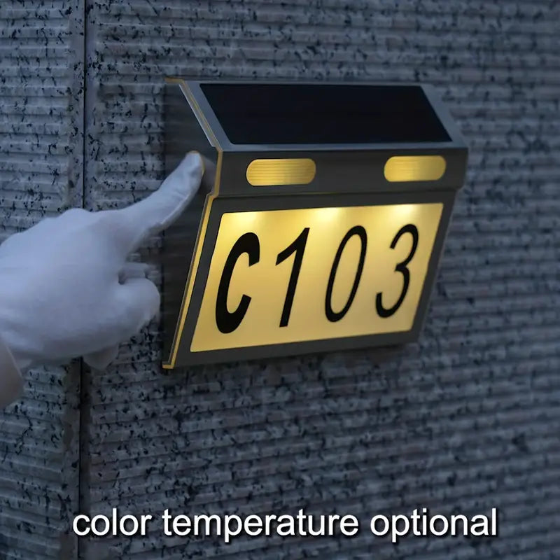 Solar Door Sign Lights for Home and Garden, Waterproof