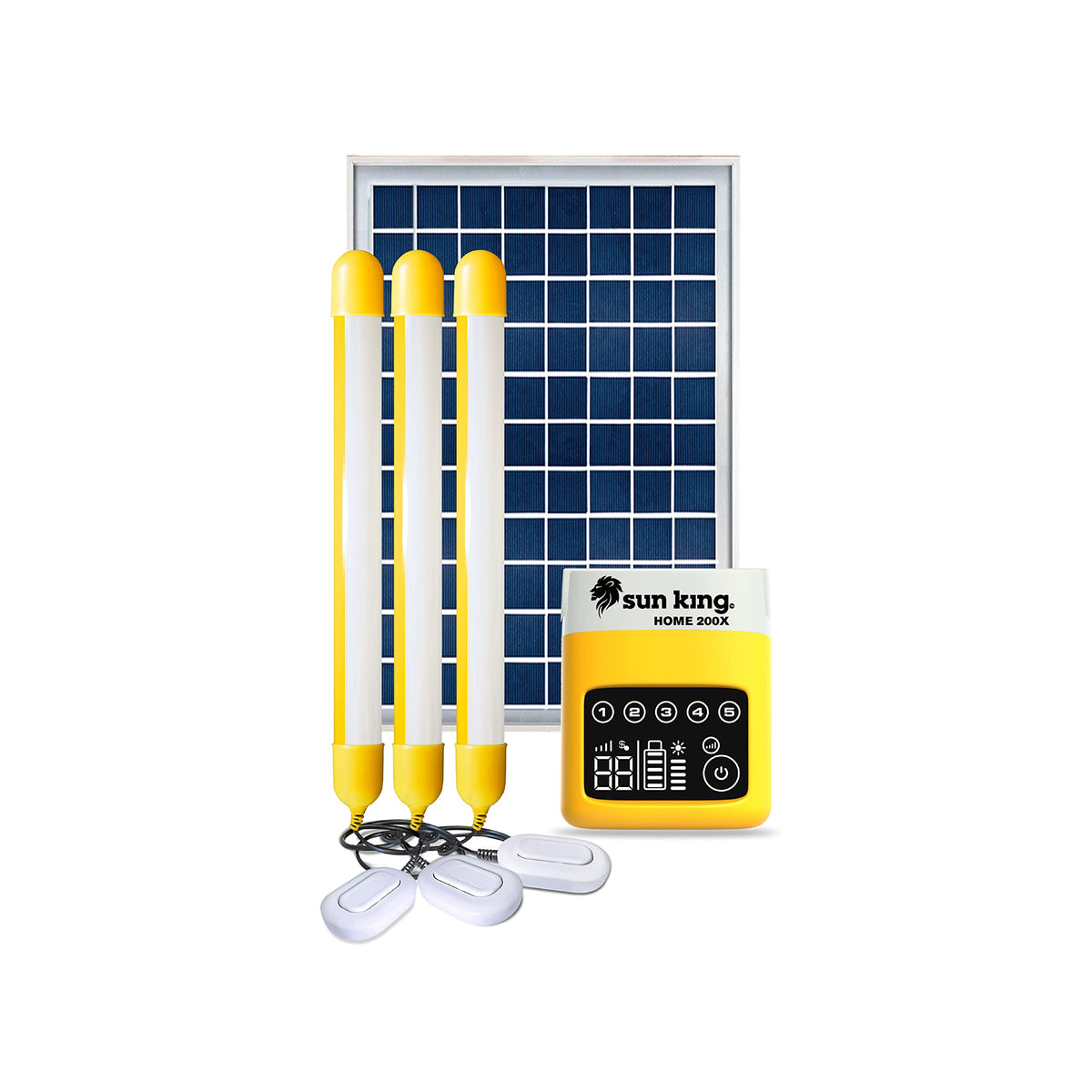 Sun King Home Solar Home System with Modern Solar Lighting (Home 200X)