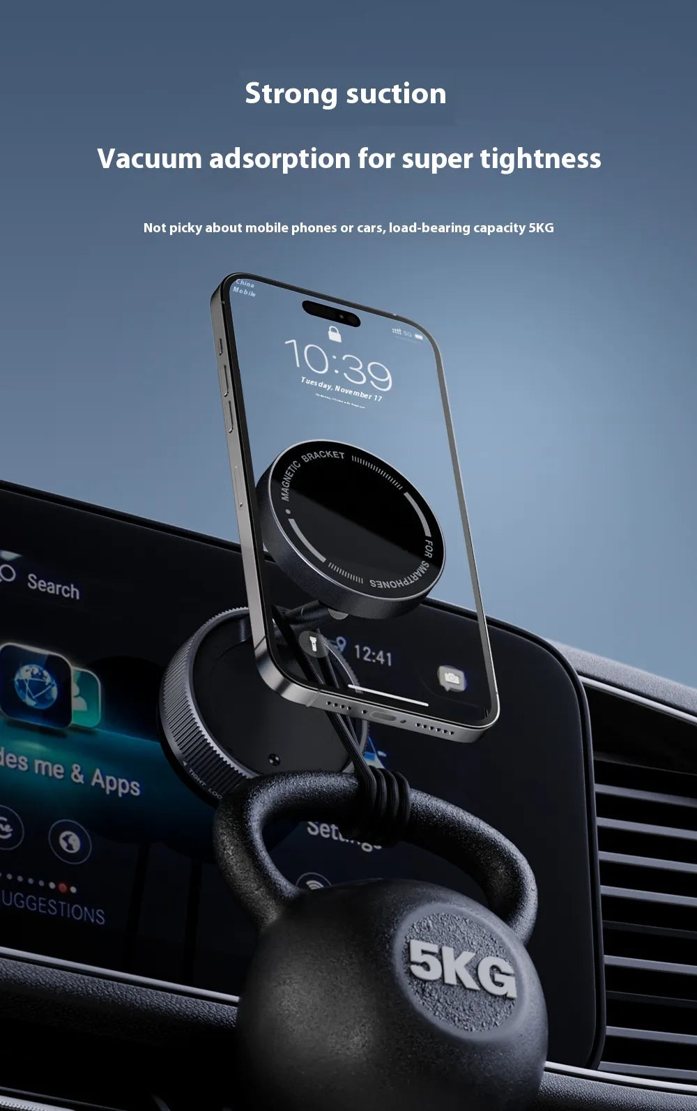 Vacuum Magnetic Phone Holder