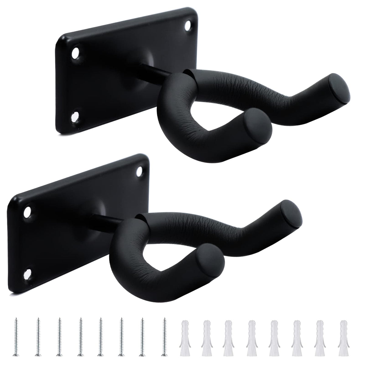FABTEASQ Skateboard Hanger Skateboard Hooks for Wall Longboard Holder Longboard Wall Mount Hangers for Electric Skateboard，Guitar ，Snowboards2 Pack