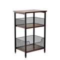 Dunatou End Table Small Side Table Industrial Retro 3-Tier Sofa Table with Storage Shelf for Small Spaces Living Room Bedroom Kitchen Office